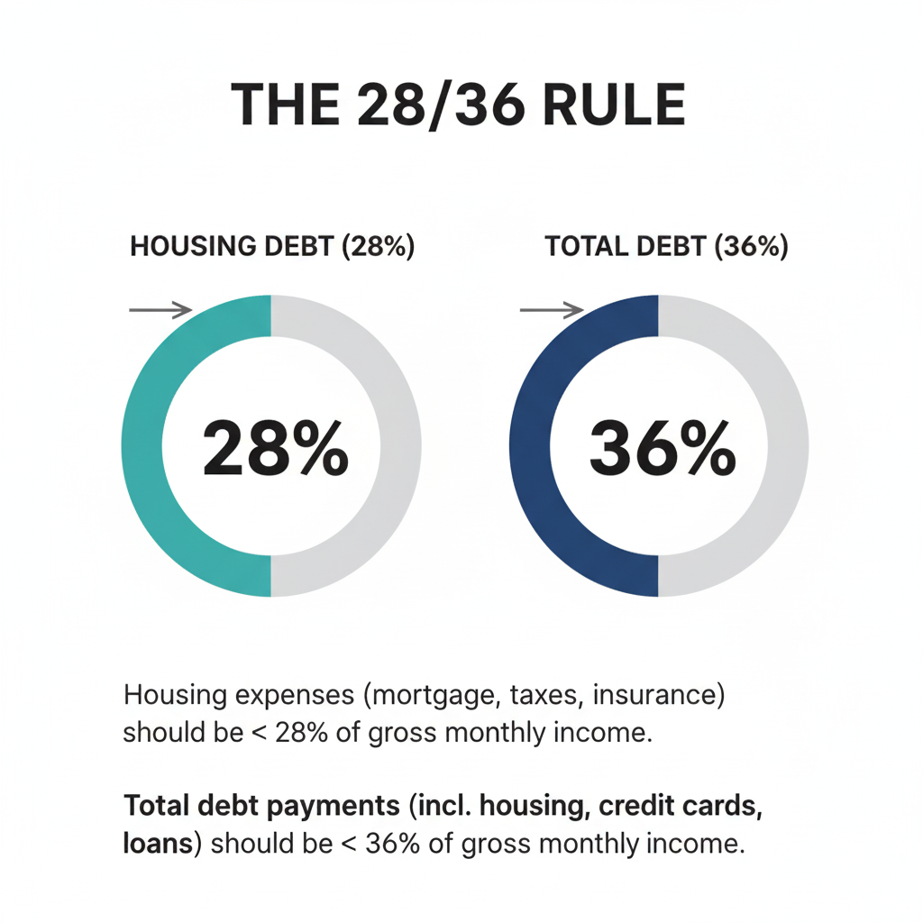 Visual representation of the 2836 rule with pie charts or percentage graphics